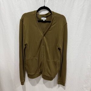 Banks‎ Journal Organic Cotton Cardigan Snap Front Minimalist Streetwear Large